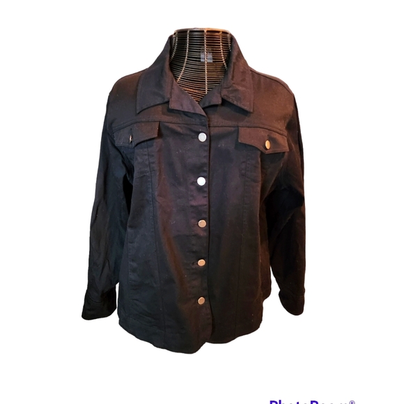 ISAAC'S DESIGNS SIZE 3XL jacket. Black with pockets - Picture 1 of 6